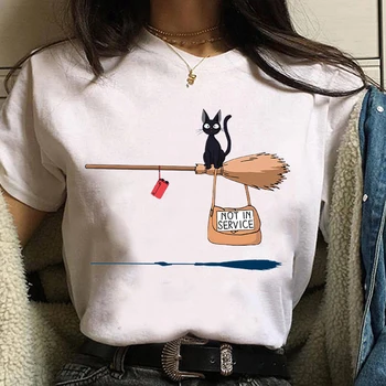 Leuke Kat T Shirt Mano Kaimynas Totoro T-shirt Moterims 