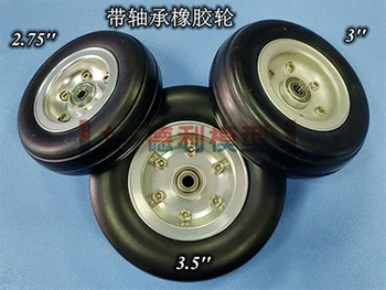 2.75/3/3.5 Colių CNC aliuminio pagrindinių guminiai ratai/važiuoklė ratai /Aliuminio lydinio ratlankiai core/su guoliais 1Pair