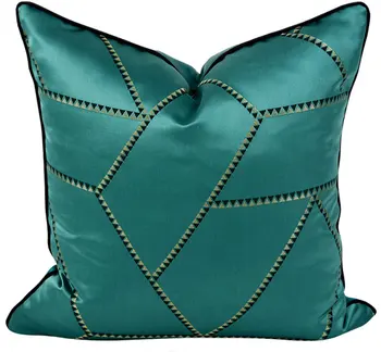 Mados žalia geometrinis dekoratyvinis mesti pagalvę/almofadas atveju, 45 50,europos derliaus neįprastas pagalvėlė padengti namų dekoravimo