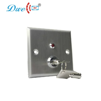 DWE CC RF prieigos kontrolės komplektai, nerūdijančio plieno avarinio durų atrakinimo mygtukas pagrindinis jungiklis su šviesos DIODO indikatorius