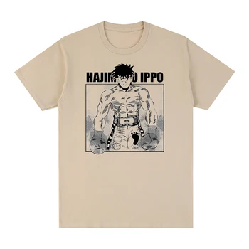 Hajime No Ippo Vintage marškinėliai Anime Juokinga Makunouchi Medvilnės Vyrų marškinėliai Naujas TEE MARŠKINĖLIUS Moterų topai