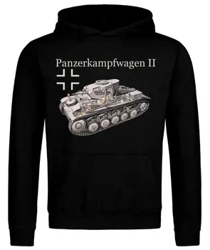 PzKpfw 2 Tankas Panzer Armure WW2 Armijos Karo Vermachto Vyrų Hoodie Palaidinukė