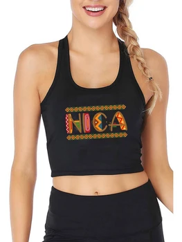Nica Nikaragva Asi Somos Nica Meilės Nikaragva Dizaino Apkarpyti Viršūnes Moterų Mados Seksualus Kvėpuojantis Slim Fit Rezervuaro Viršaus