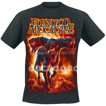 10 Dizainų Harajuku Fleshgod Apocalypse Roko Prekės Marškinėliai 3D Pragaro Šunų Fitneso Hardrock Heavy Metal Punk Rokeris