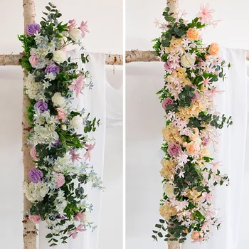 Pritaikyti T-etape kelių arch dirbtinių gėlių sienos vestuves dekoro rekvizitai arch gėlių kompozicijų gėlių eilės šilko gėlės