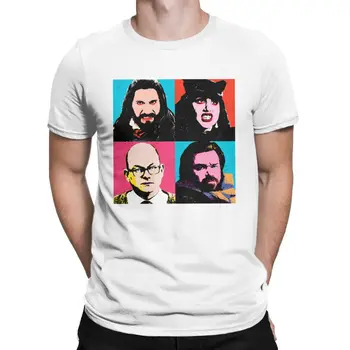 Tai, ką Mes Darome Šešėliai Vampyras Warholas Vyrų drabužiai Medvilnės Unikalus T-Shirts Įgulos Kaklo Tees trumpomis Rankovėmis Drabužius, Naują Atvykimo