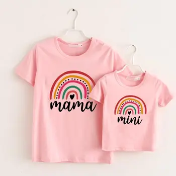 MVUPP Mados mamytė ir man drabužius šeimos atitikimo apranga baby girl drabužių Medvilnės Šeima Atrodo t-shirt motina dukra Drabužiai