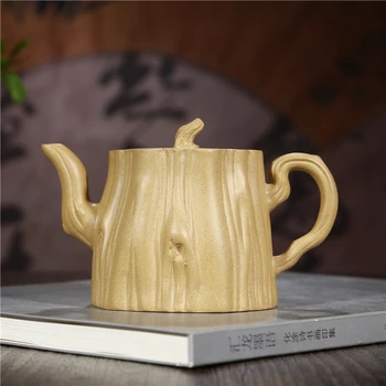 Kinų arbatinukas Yixing Raudonos Molio Puodą Originalus Kasykloje Purvo Medžio Kelmas Arbatinukas Kung Fu Arbatos Rinkinys, Arbatinukas 280ml