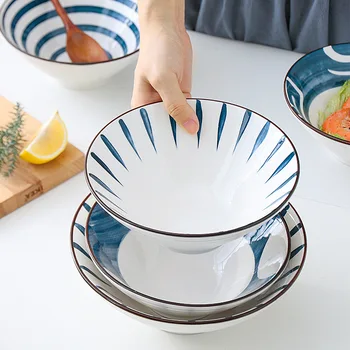 Japoniško stiliaus keramikos ramen dubenį, indai, namų apyvokos sriuba bowl kasa greitai paruošiamų makaronų dubenį vakarų stalo