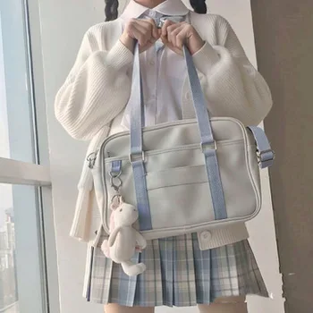 Japonijos mažų šviežių PU merginos JK vienodas krepšys mažų pečių krepšys 3way studentų priemiestinių nešiojamas mini krepšys