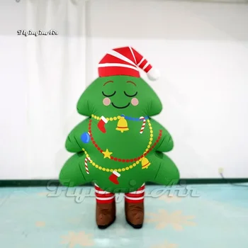 Lauko Kalėdos Paradas Veiklos Pripučiami Animacinį Personažą Kostiumas 2m Pėsčiomis Susprogdinti Kalėdų Eglutė Kostiumas Reklama