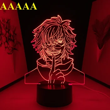 Anime Tokyo Pabaisa 3D LED Lempos Ken Kaneki Kietas Gimtadienio Dovana, Namų Puošybai naktinė lempa Akrilo Naktį Šviesos Dropshipping