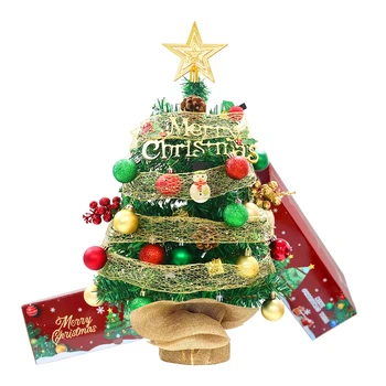 2FT Kalėdų Eglutės su LED String Žibintai Mini Dirbtinės Kalėdų Dekoracija 