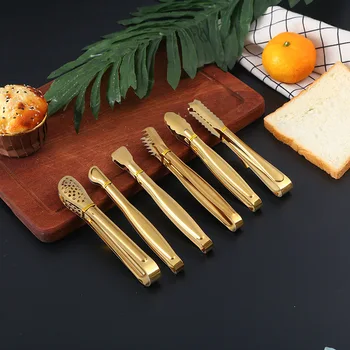 Aukso Non-stick GRILIS Žnyplės Nerūdijančio Plieno Smart Konditerijos Grilio Mėsa Virtuvės Įrašą Priedai Kepimo Apkabos