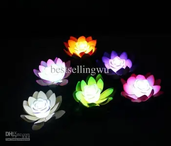 17 CM skersmens LED dirbtinis lotus lempa, spalvinga pakeistas Vandens Baseinas Kintama, Norinčių žibintai, vestuvių dekoravimas