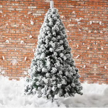 1.5 M /1.8 M /2.1 M /2.4 M šifravimo balta modeliavimas kedro snaigės, sniego, flocking kalėdų eglutė, kalėdų namas namo furnishi