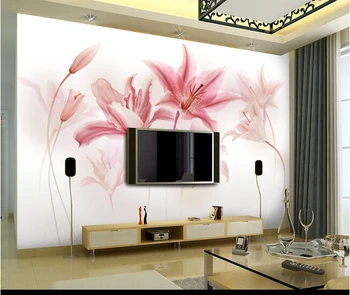 Naujausius 3D didelės freskomis, de parede Papel, modernus minimalistinio Lily sienos popieriaus, svetainė, TV miegamojo sienos miegamojo sienos popieriaus