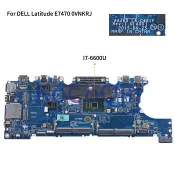 KoCoQin Nešiojamojo kompiuterio motininė plokštė, Skirti DELL Latitude 7470 E7470 I7-6600U Mainboard KN-0VNKRJ 0VNKRJ AAZ60 LA-C461P SR2F1 CPU