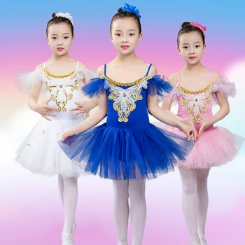 Vaikams Profesionalūs Baleto Šokių Suknelę Mergaitėms Sportinių Šokių Konkursas Suknelės vaikams moderniojo Džiazo Gulbių Ežeras 