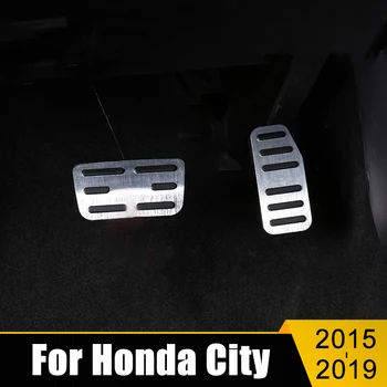 Honda City 2015 2016 2017 2018 2019 Aliuminio Automobilių Pedalu Kuro Greitintuvo Stabdžių Pedalai Padengti Non-Slip Pad Priedai