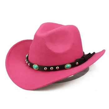 Moterų ir Vyrų Vakarų Kaubojaus Skrybėlę, Džentelmenas Lady Džiazo Cowgirl Cloche Bažnyčios Sombrero Kepurės Keturis Sezonus