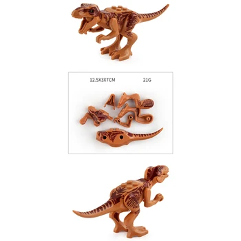 12pcs Dinozaurų Blokai Žaislai Vaikams Gyvūnijos Duomenys Plytų Žaislai, Vaikų Mokymo įranga