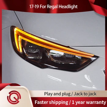 Automobilio Stilius Opel Buick Regal 2017 2018 2019 žibintas LED Žibintų Dviguba LED Projektorius Full LED Dinaminis Posūkio Signalo