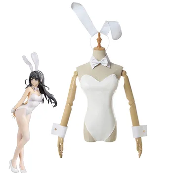 Bunny Mergina Cosplay Kostiumų Sakurajima Mai Cosplay Seksualus Kostiumas Odos Jumpsuit Seishun Buta Yarou wa Bunny Mergina Senpai