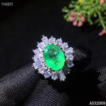 KJJEAXCMY bauda papuošalai 925 sterlingas sidabro inkrustacijos gamtos smaragdas naują žiedą miela mergina žiede paramos bandymo karšto pardavimo