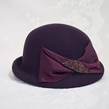 202209-YY dropshipping žiemos prašmatnus vilnos veltinio Vertus Siuvami Spalvingų Karoliukų Orus, elegantiškas, ponia, beretė skrybėlę moterų Laisvalaikio dailininko skrybėlę