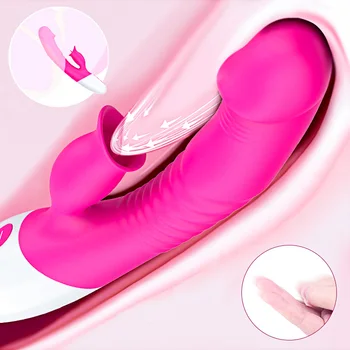 Lyžis Čiulpti Vibratorius G Spot Makšties Klitorio Stimuliatorius Masturbacija USB Dildo Vibratorius, Burnos, Liežuvio Sekso Žaislai Moterims