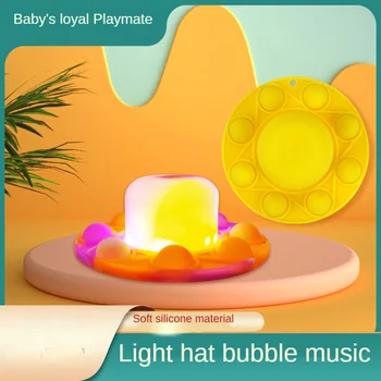 Šviesos Skrybėlę Naktį Šviesos Pultelio Spustelėjimo Burbulas Fidget Žaislai Trijų Rūšių Šviesos Naktį Šviesos Jutimo Žaislai Lemputė dega Miegamasis