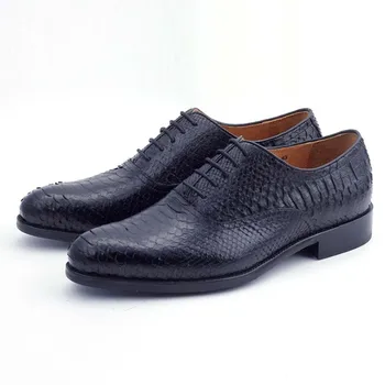 ourui naują atvykimo nekilnojamojo Python odos vyras verslo oficialią dėvėti Python odiniai batai juodos spalvos bateliai vyrai