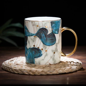 Kūrybos retro klasikiniai italijos Puodelis matinio stiklo keramikos kavos puodelio dvigubai arbatos puodelio aplinkos apsaugos vakarų arbatos puodelio