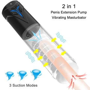 Dulkių Čiulpti Lėktuvo Taurės Vyrų Masturbator Taurės Vibruojantis Penis Siurblio Pagalba Penis Extension Siurblys Vibracija Masturbator Sekso Žaislai