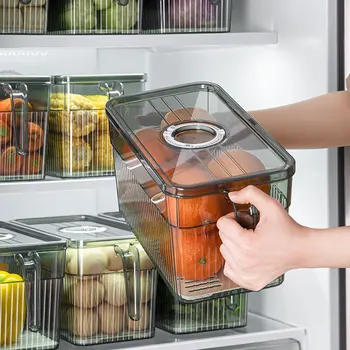Šaldytuvas talpinimo Organizatorius Daržovės, Maisto Klasės, Švieži saugojimo Dėžutė Užšalimo Virtuvė Apdailos Skaidrus Organizatoriai