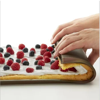 1PC Silikoninis Kepimo Kilimėlis Tortas Roll Trinkelėmis Macaron Šveicarijos Roll Krosnelė Kilimėlis Bakeware Kepimo Įrankiai, Virtuvės Reikmenys