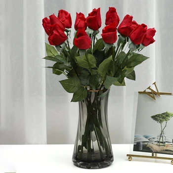 1PC Romantiška Rožė Dirbtinių Gėlių 