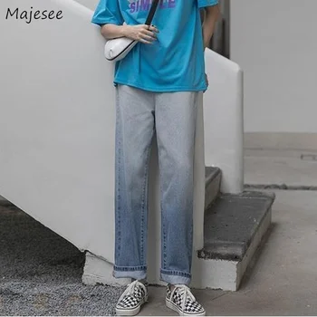 Džinsai Moterims Visas rungtynes, Platus Kojos Kelnės Moteriška Pavasario Karšto Pardavimo Populiarus Minimalistinio Pagrindinio Paaugliams, Studentams Ulzzang Streetwear Naujas