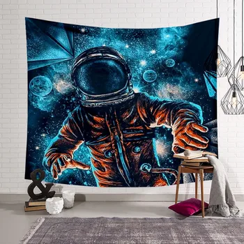 Galaxy astronautas Gobelenas 3D Visi Per Atspausdintas Tapestrying Stačiakampio formos Namų Dekoro Sienos Kabo 04