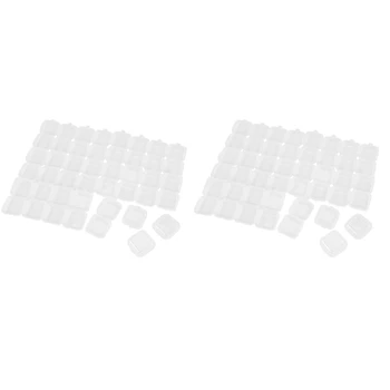 48Pcs Smulkių skaidraus Plastiko Granulių Laikymo talpos Dėžutė Su Atlenkiamu Dangteliu Saugojimo Mažų Daiktų Amatų Aparatūra