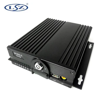 Automobilių DVR 2 mln pikselių stebėti priimančiosios 4 kanalų dual SD kortelė, GPS transporto VCR parama NTSC/PAL režimas