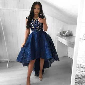 Seksualus Didelis mažas Nėrinių Tamsiai Mėlyna Homecoming Suknelės Oficialią Šalies Suknelės 2021 Appliques vestido baigimo Chalatas De Prabangus Kokteilis