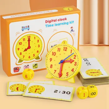 Vaikai Montessori Laikrodis Švietimo Žaislai, Valandą, Minutę, Sekundę Pažinimo Atitikimo Puzzle Žaislai Vaikams Ankstyvojo Ikimokyklinio Mokymo Priemonių