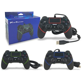 Už PS4 Playstation Sony Gamepads Kreiptuką Joypad Controle Kelis Vibracijos PC Kompiuteris, NAUJAS USB Laidinio Valdytojas