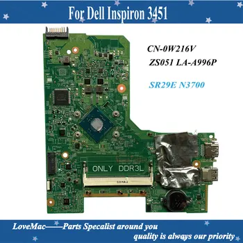 Geriausias kainos ir KN-0W216V už Dell Inspiron 3451 nešiojamas plokštė 14279-1 896X3 SR29E N3700 100% visiškai išbandyta