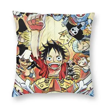 Mados Anime One Piece Mesti Pagalvės užvalkalą Namų dekoro Užsakymą Piratų Medžiotojai Manga Pagalvėlė Padengti 40x40cm Pillowcover už Sofos
