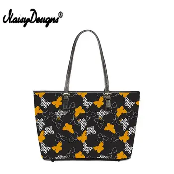 NOISYDESIGNS Prabanga Moterų Hand Bags Verslo Pečių Rankinės Ponios Drugelis Modelio Spausdinimo Oda Shopper Bag