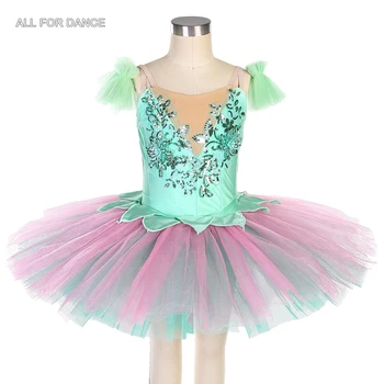 21004 Žalios ir Rausvos Patiekalas Tutu Sijonas Mergaitėms ir Moterims, Baleto Šokių Tutu Kostiumas Suaugusiųjų Leotard Suknelė-Ballerina Kostiumai