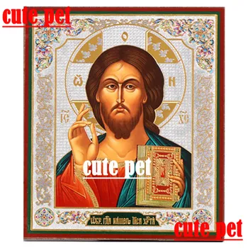 jėzaus šventojo statulą, PASIDARYK pats Visiškai gręžimo Religinėmis rusijos Piktogramą kalnų krištolas 3D mozaikos Diamond siuvinėjimo kryželiu Rankų darbo Dekoras